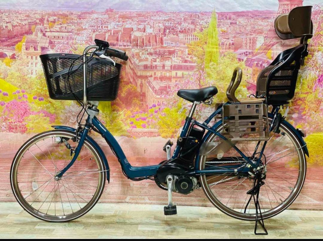 K1200 電動自転車パナソニック子供乗せ 26インチ 8.9Ah ブルー