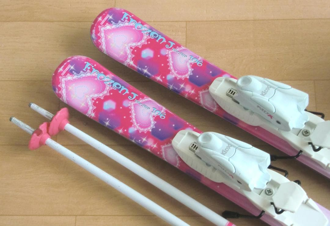 ■■送料無料■Hart■子供用スキーセット■板106靴20■WAX済■女の子■■