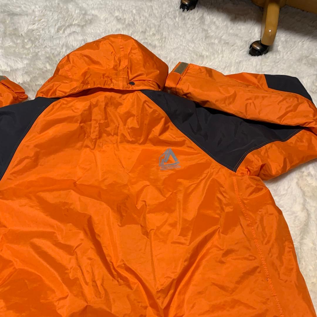 オレンジ 防水レインウェア 3L