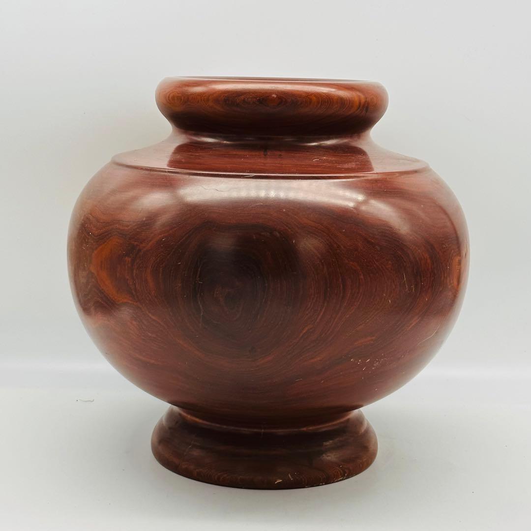 屋久杉　花生　花器　木製　壺　花入　竹工芸　茶壺　天然木