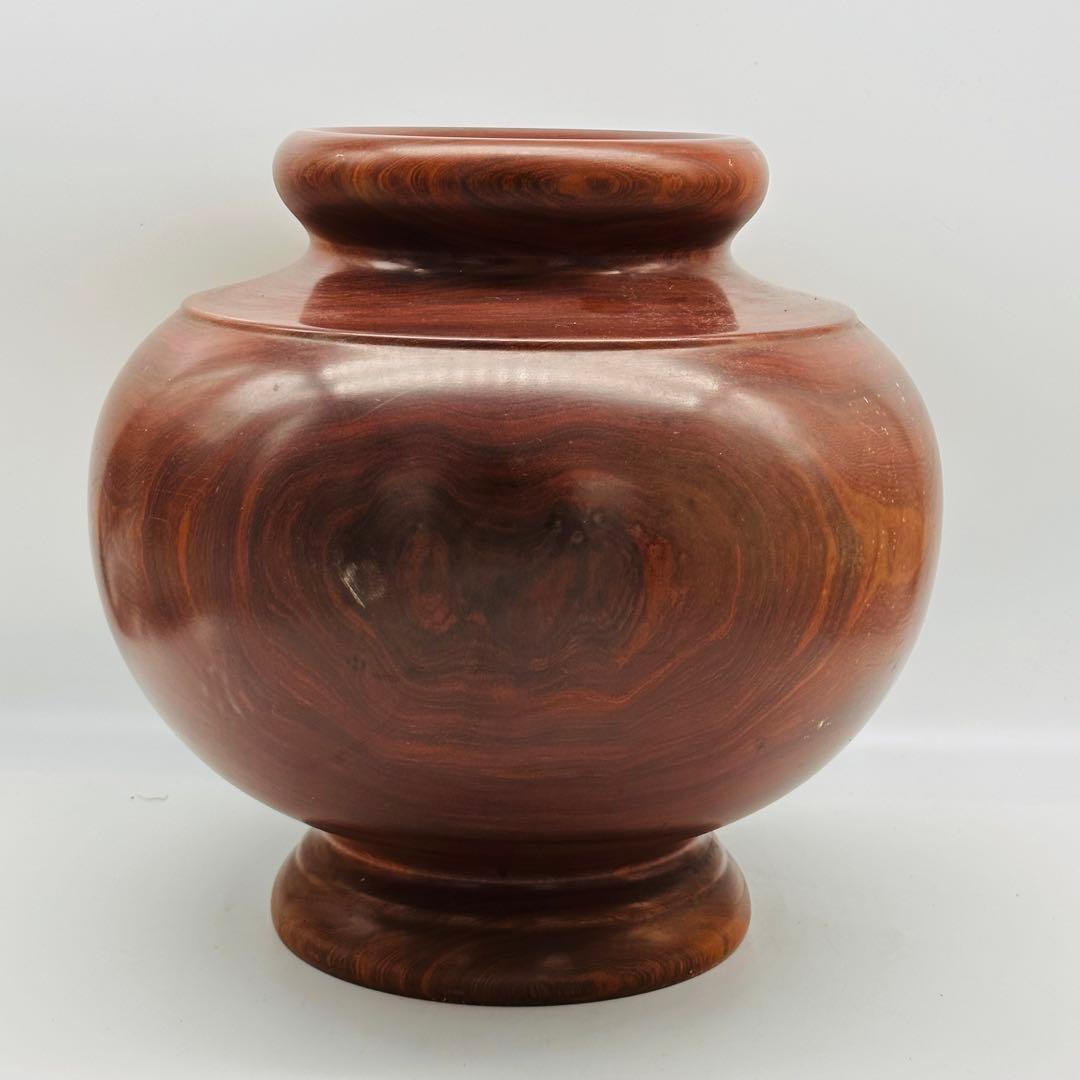屋久杉　花生　花器　木製　壺　花入　竹工芸　茶壺　天然木