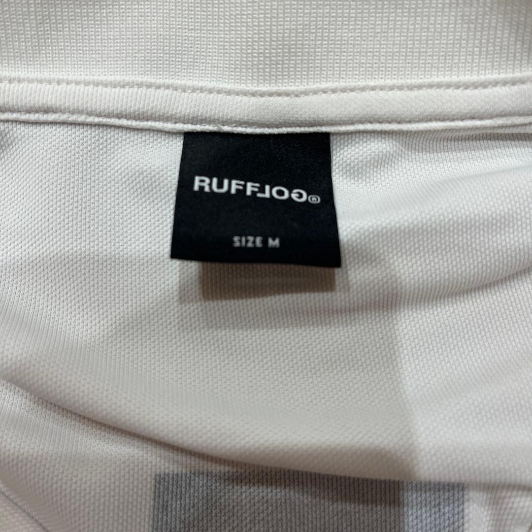 RUFFLOG ホワイトゴルフポロシャツ　M