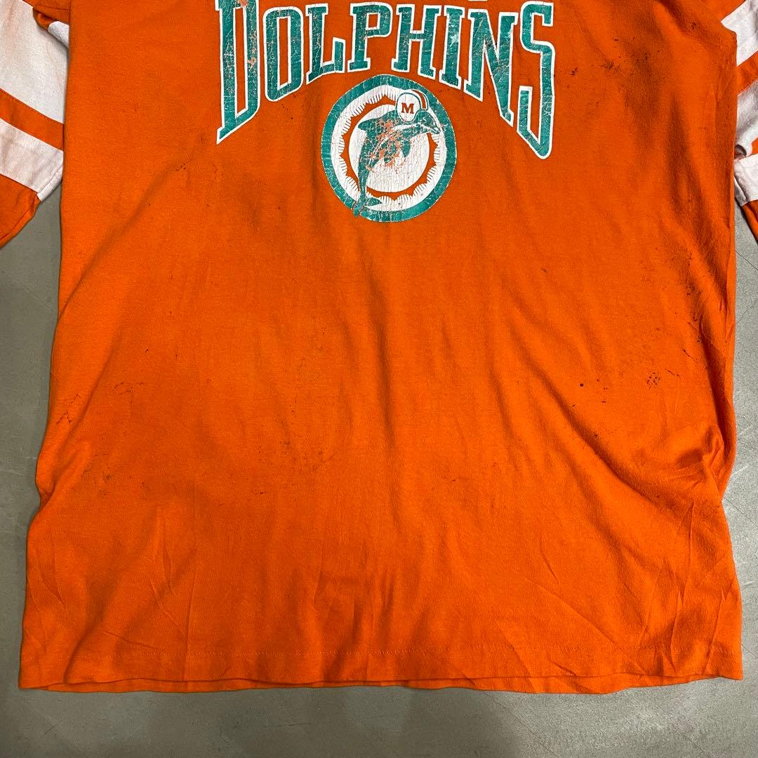 80s フットボールTシャツ マイアミ　ドルフィン　ヴィンテージ　USA製