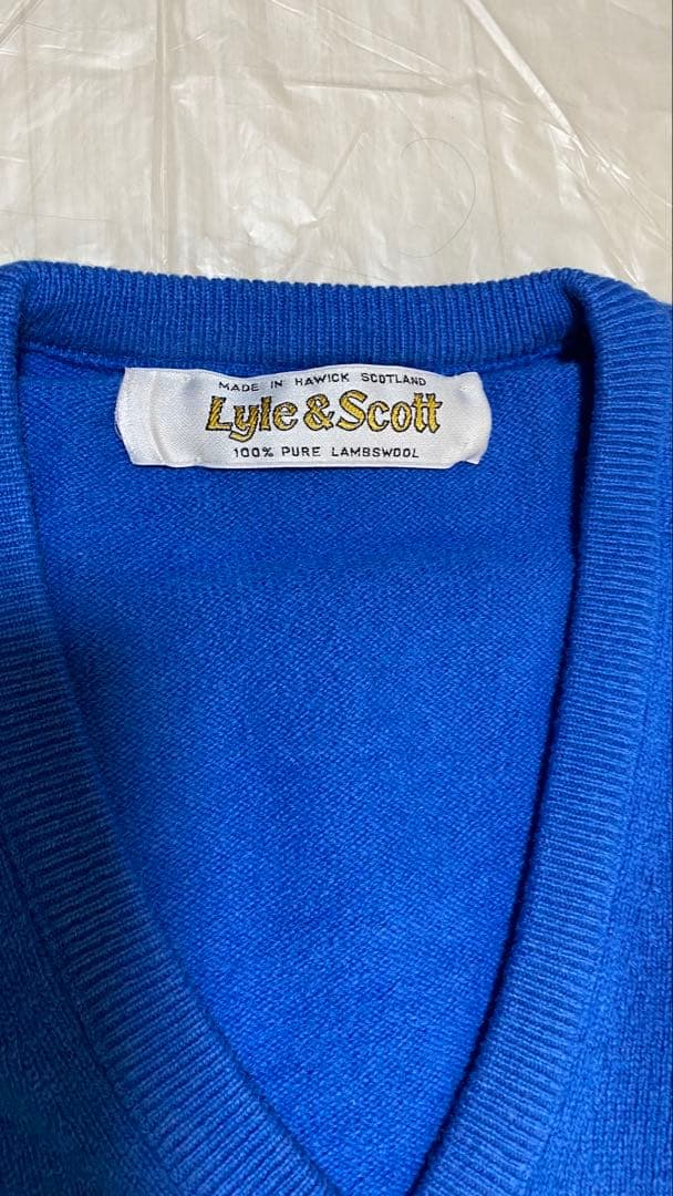 ライル&スコット　Lyle & Scott セーター　ラムウール　青　Ｌ位