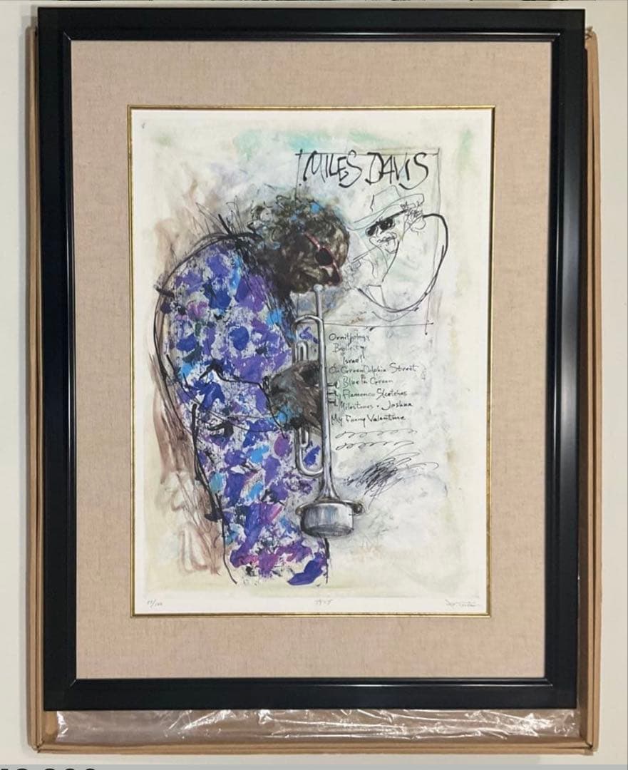 絵画・額縁・版画・津田耕・『アドリブ』JAZZシリーズ・美術品・インテリア・雑貨