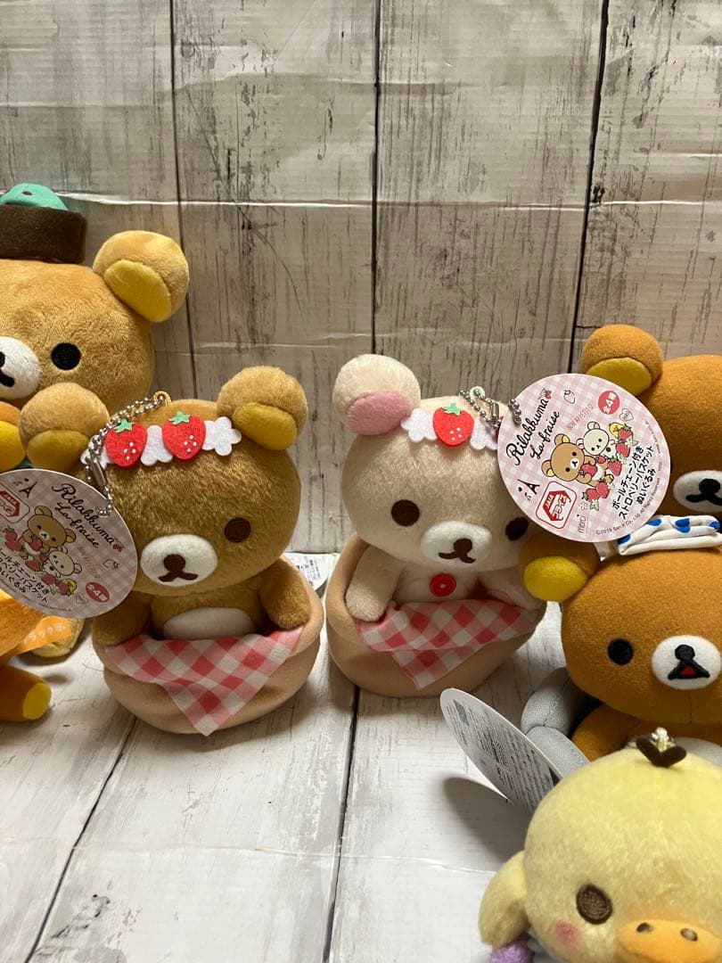 【美品/タグ付き】リラックマ コリラックマ いちご　ストロベリーバスケット