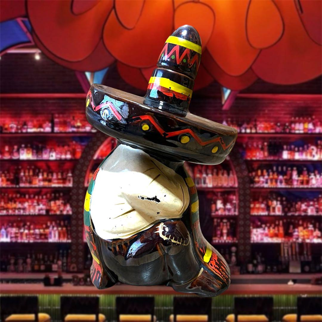 【送料無料❗️レア❗️】メキシカン ハット 酒 陶器 ビンテージ 空き瓶 パンチート