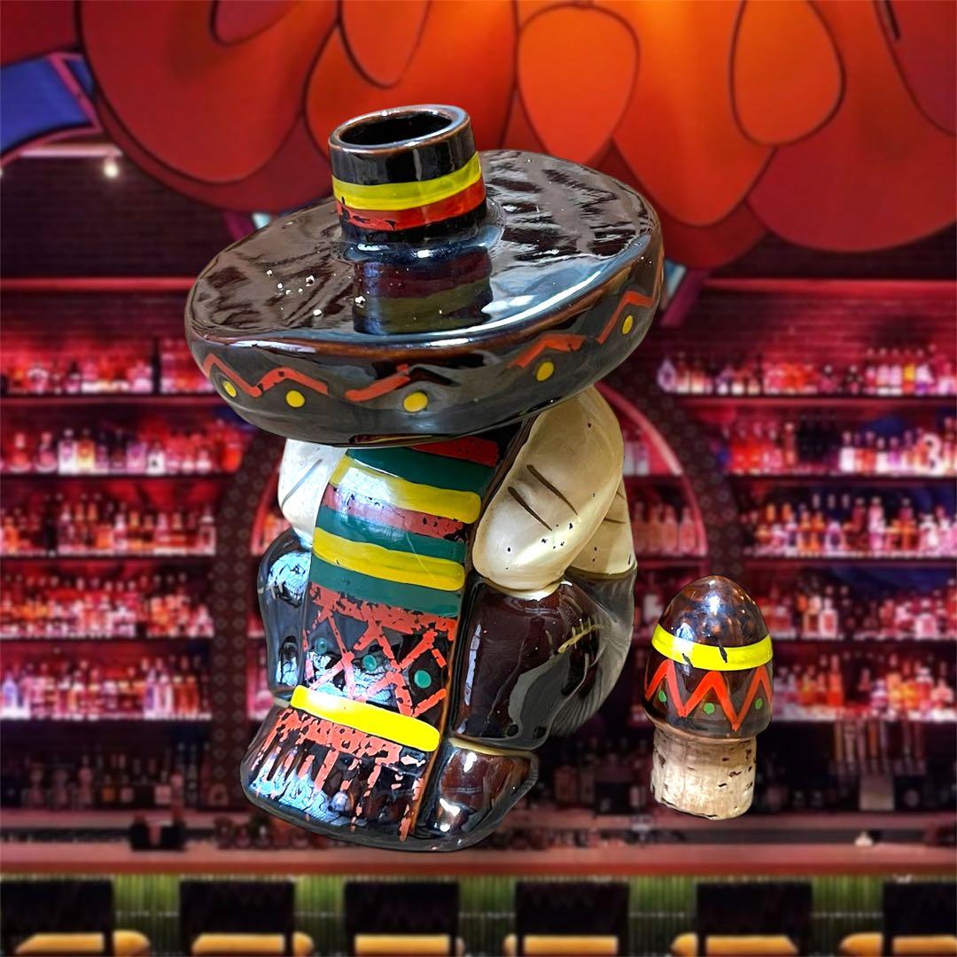【送料無料❗️レア❗️】メキシカン ハット 酒 陶器 ビンテージ 空き瓶 パンチート