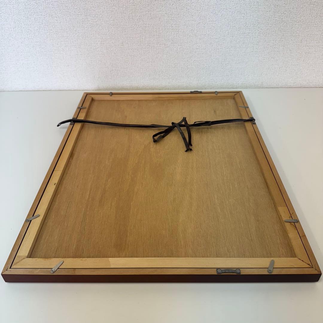 ユリの花 水墨画 額装済み