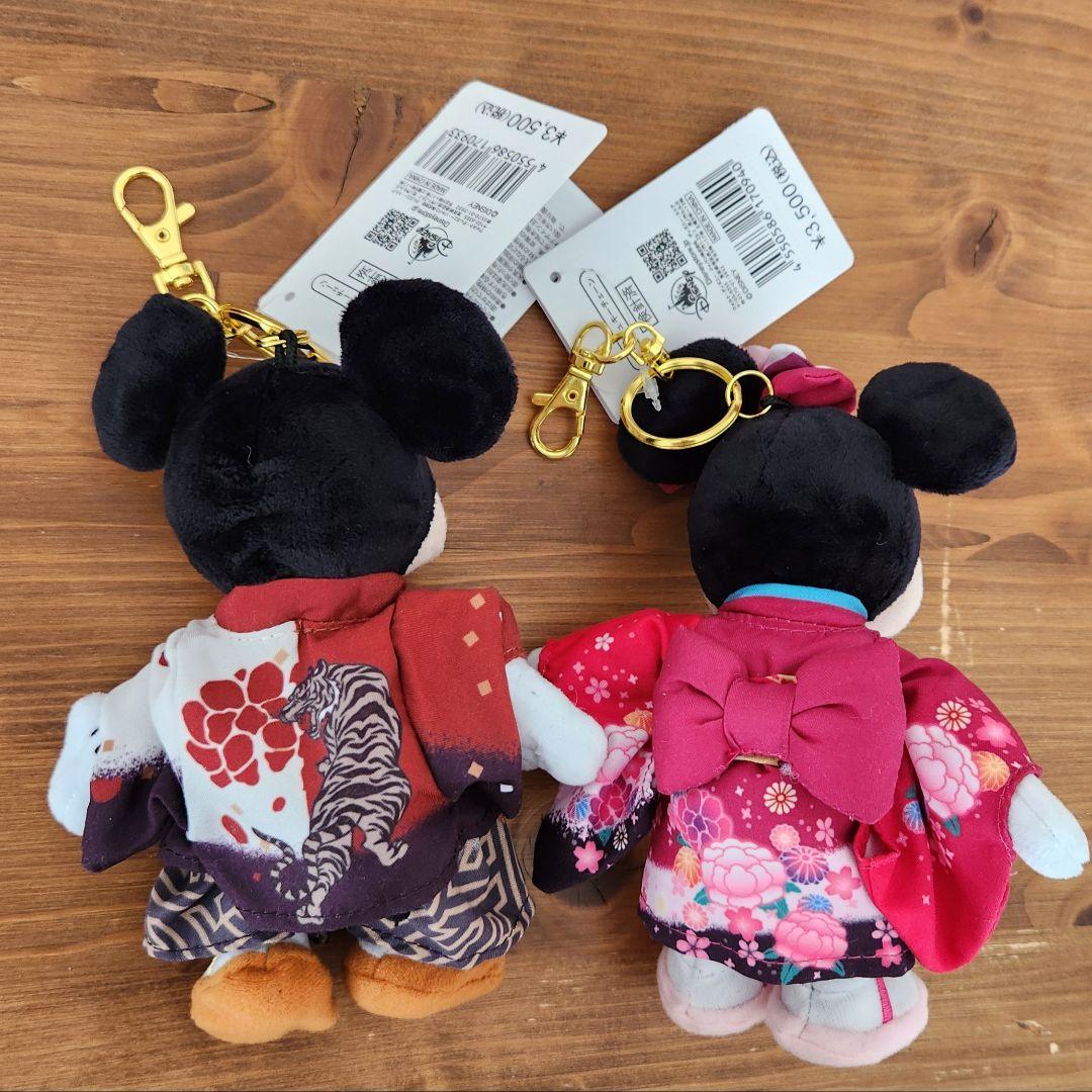 新品 ディズニーストア ミッキー ミニー 和服 着物 ぬいぐるみ マスコット