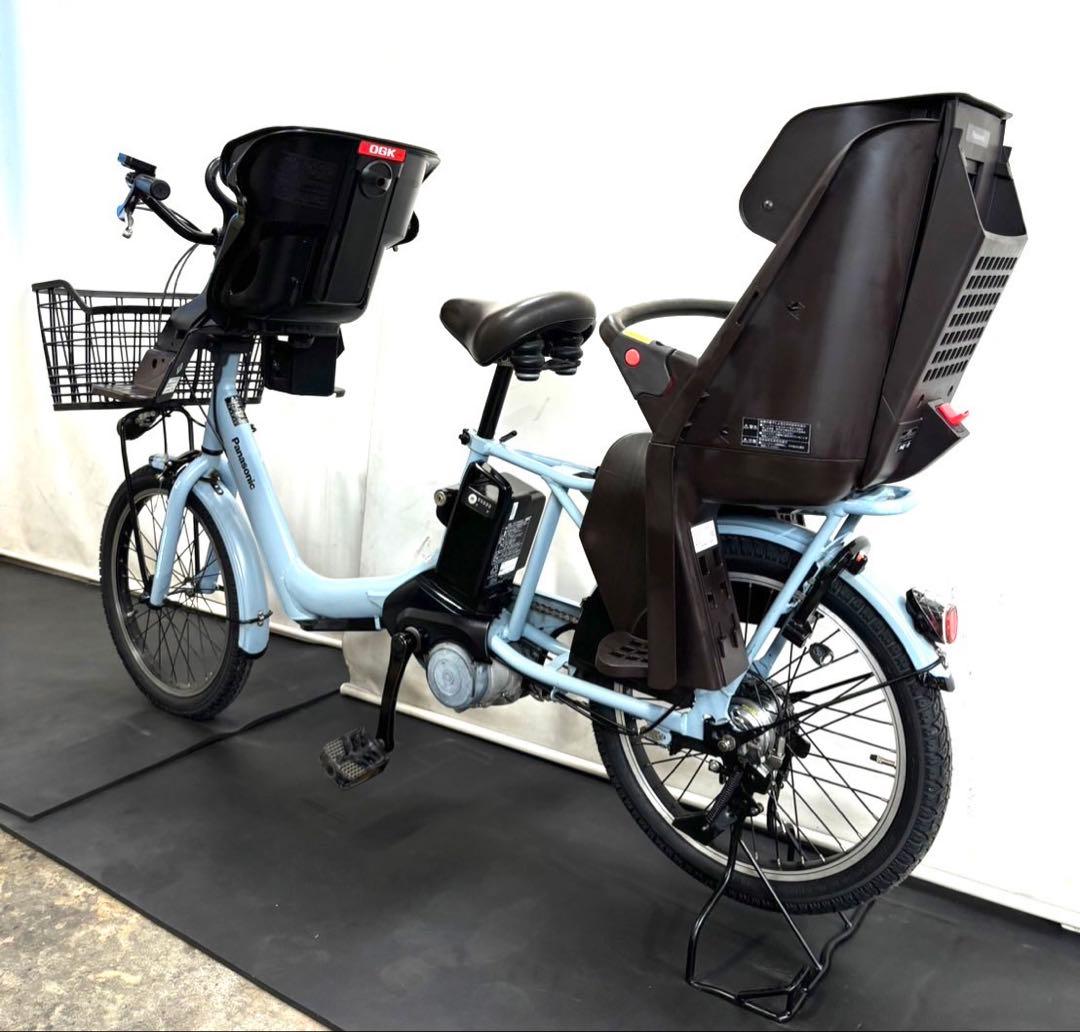1年保証 送料無料　新型　パナソニック　20インチ　水色　電動アシスト自転車