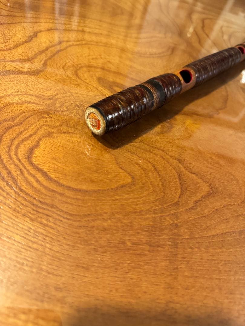 龍笛 煤竹 竹製 樺幅広巻 雅楽 伝統芸能 神楽