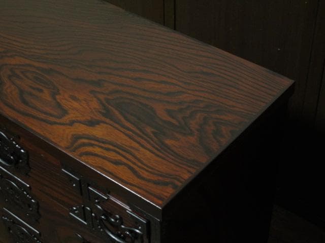 美品 伝統工芸 欅材 拭き漆塗 №999きさらぎ10号 3段 民芸 岩谷堂箪笥