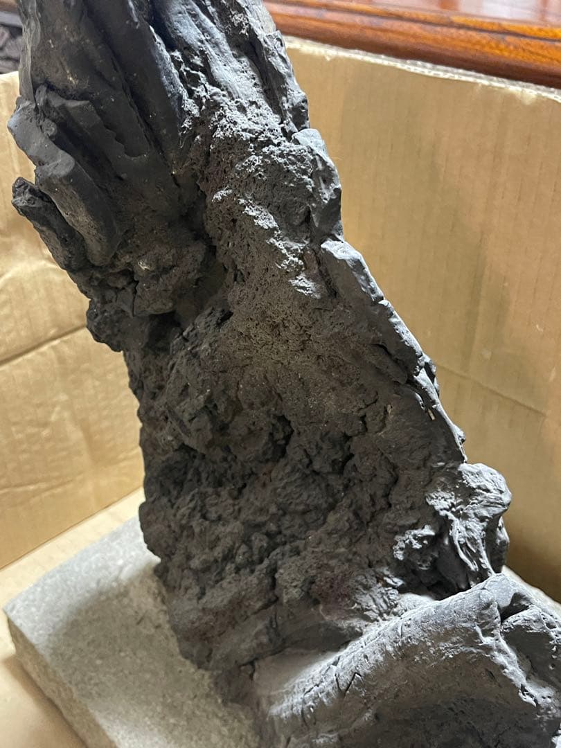年代物 手作り抽象アート オブジェ / 粘土 彫刻作品 希少品