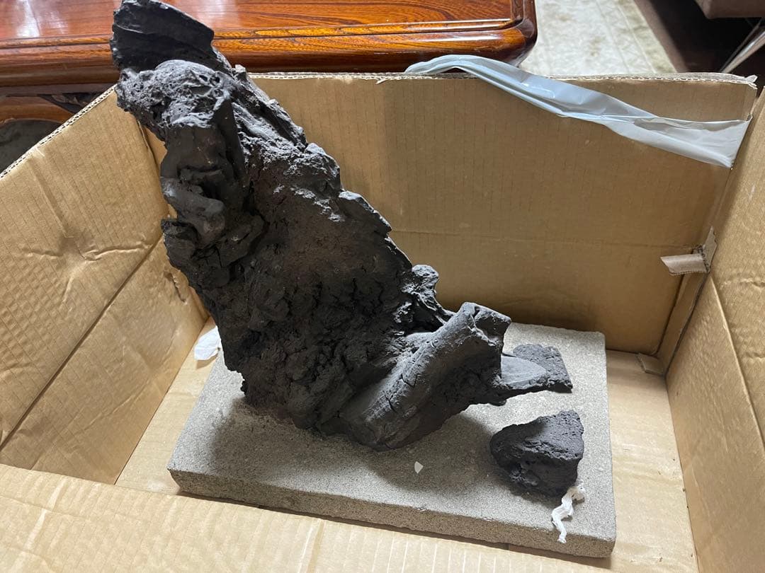 年代物 手作り抽象アート オブジェ / 粘土 彫刻作品 希少品