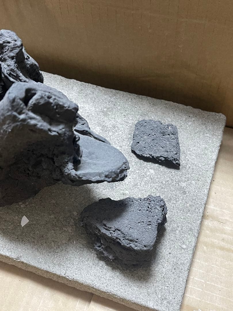 年代物 手作り抽象アート オブジェ / 粘土 彫刻作品 希少品
