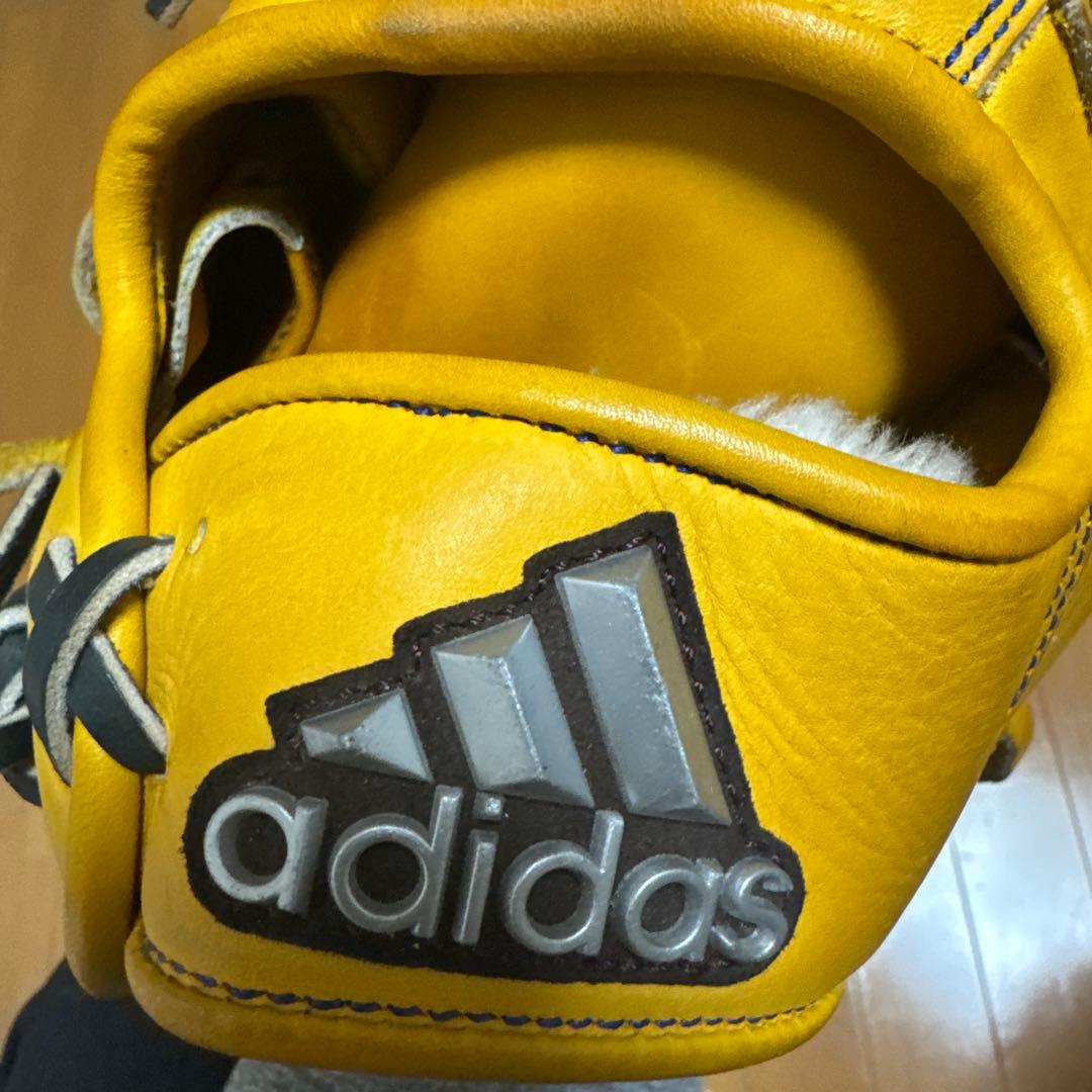 adidas 軟式グローブ ファーストミット イエロー