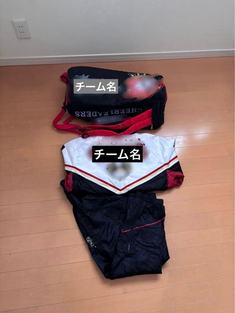 チアリーディング　ウィンドブレーカー上下　ドラムバッグ　高校チア