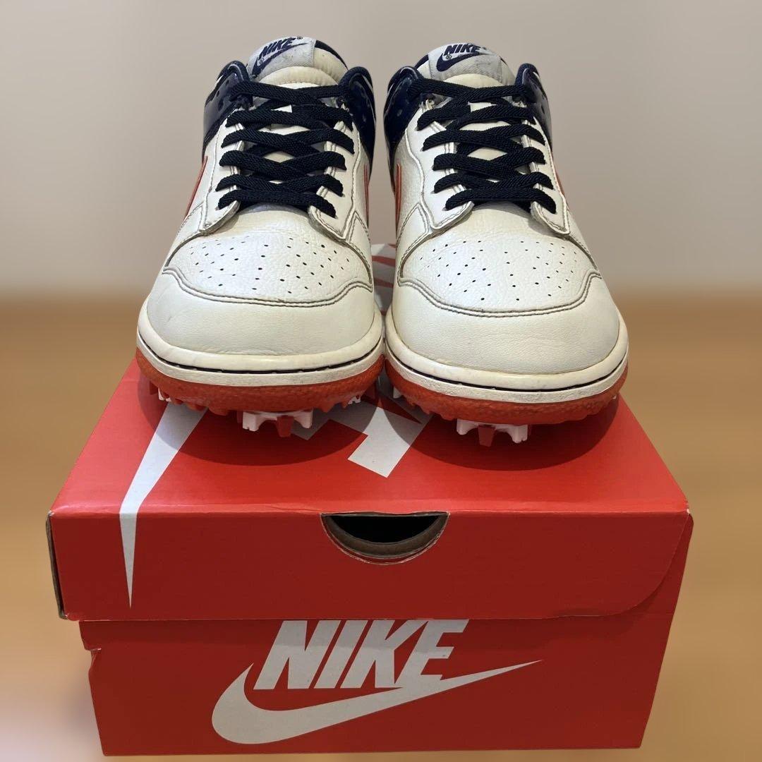 【極美品】NIKE ダンク　ゴルフシューズ ホワイト/ネイビー/オレンジ