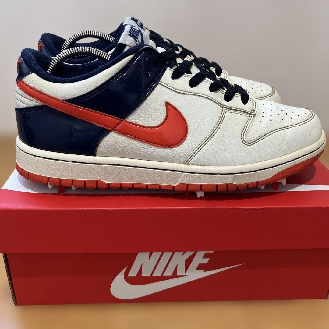 【極美品】NIKE ダンク　ゴルフシューズ ホワイト/ネイビー/オレンジ