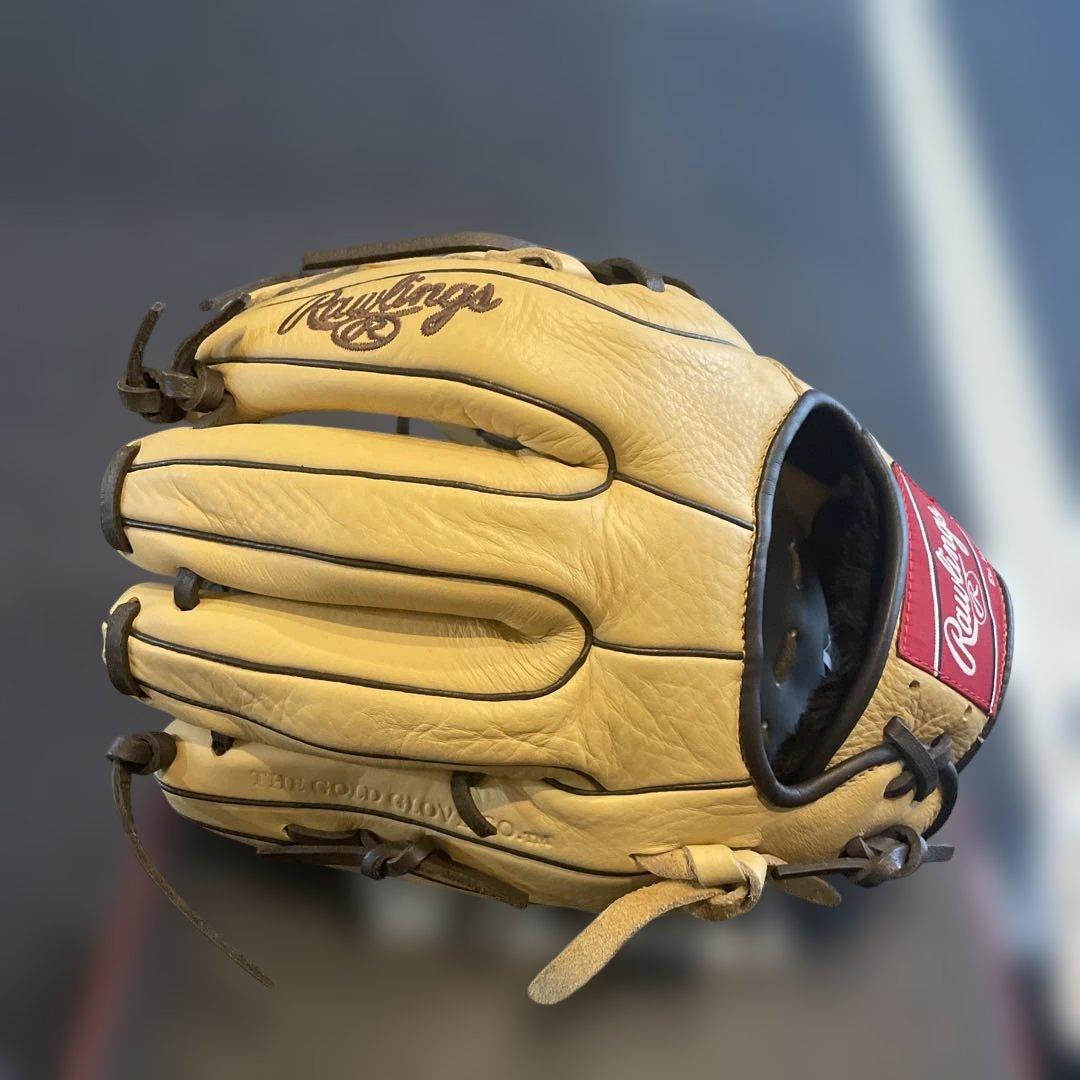 【美品】Rawlings 軟式グローブ クリーム色