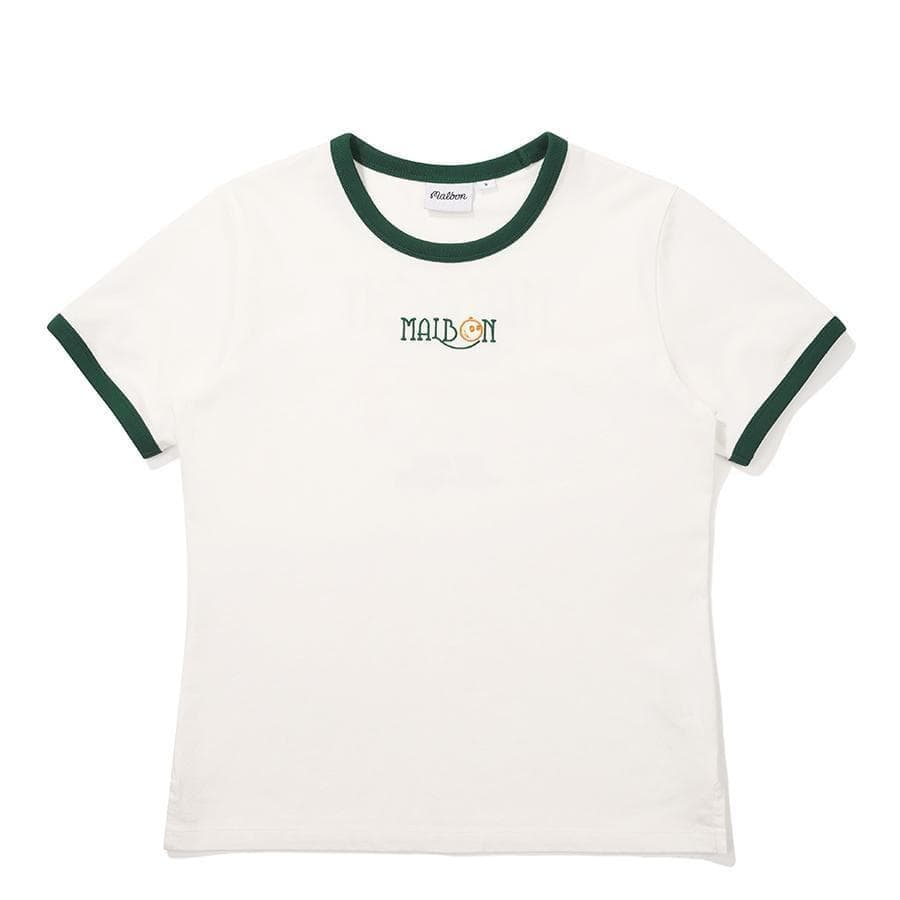 マルボンゴルフ Tシャツ レディース シャツ Malbon Golf 半袖 白L