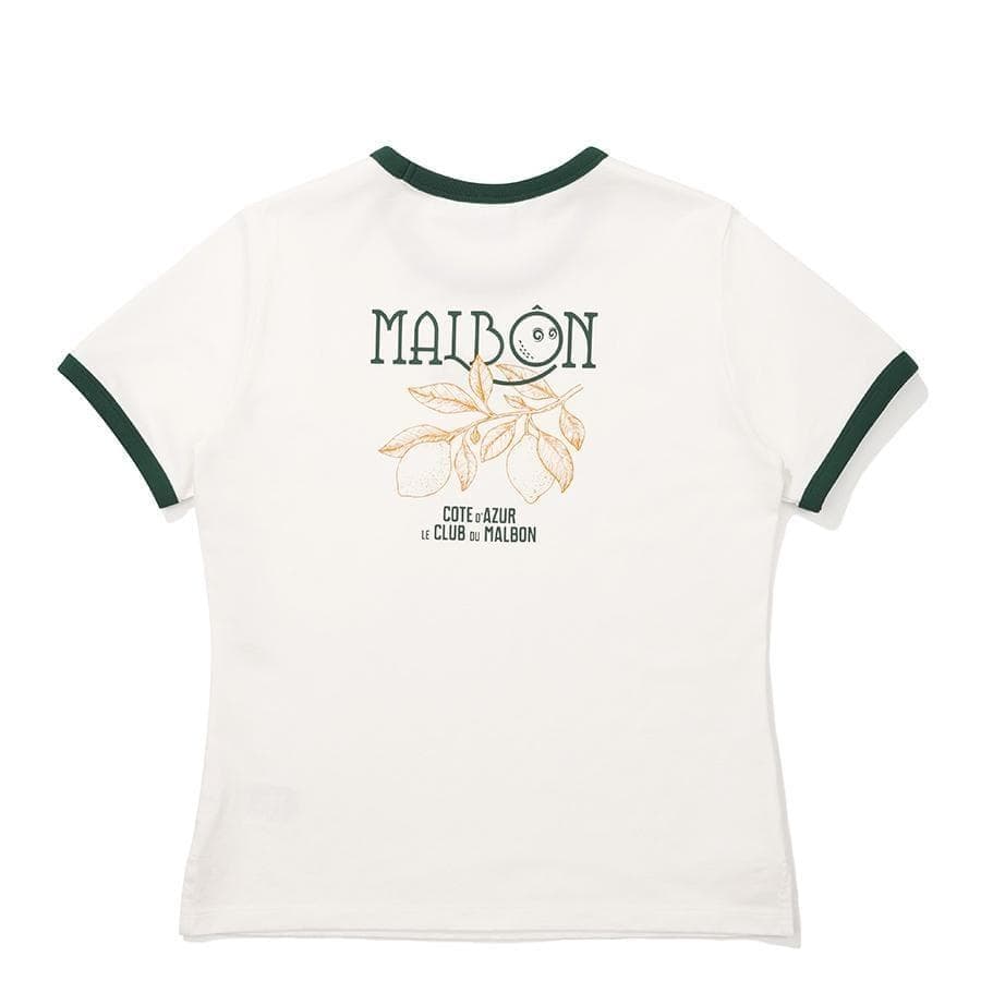 マルボンゴルフ Tシャツ レディース シャツ Malbon Golf 半袖 白L