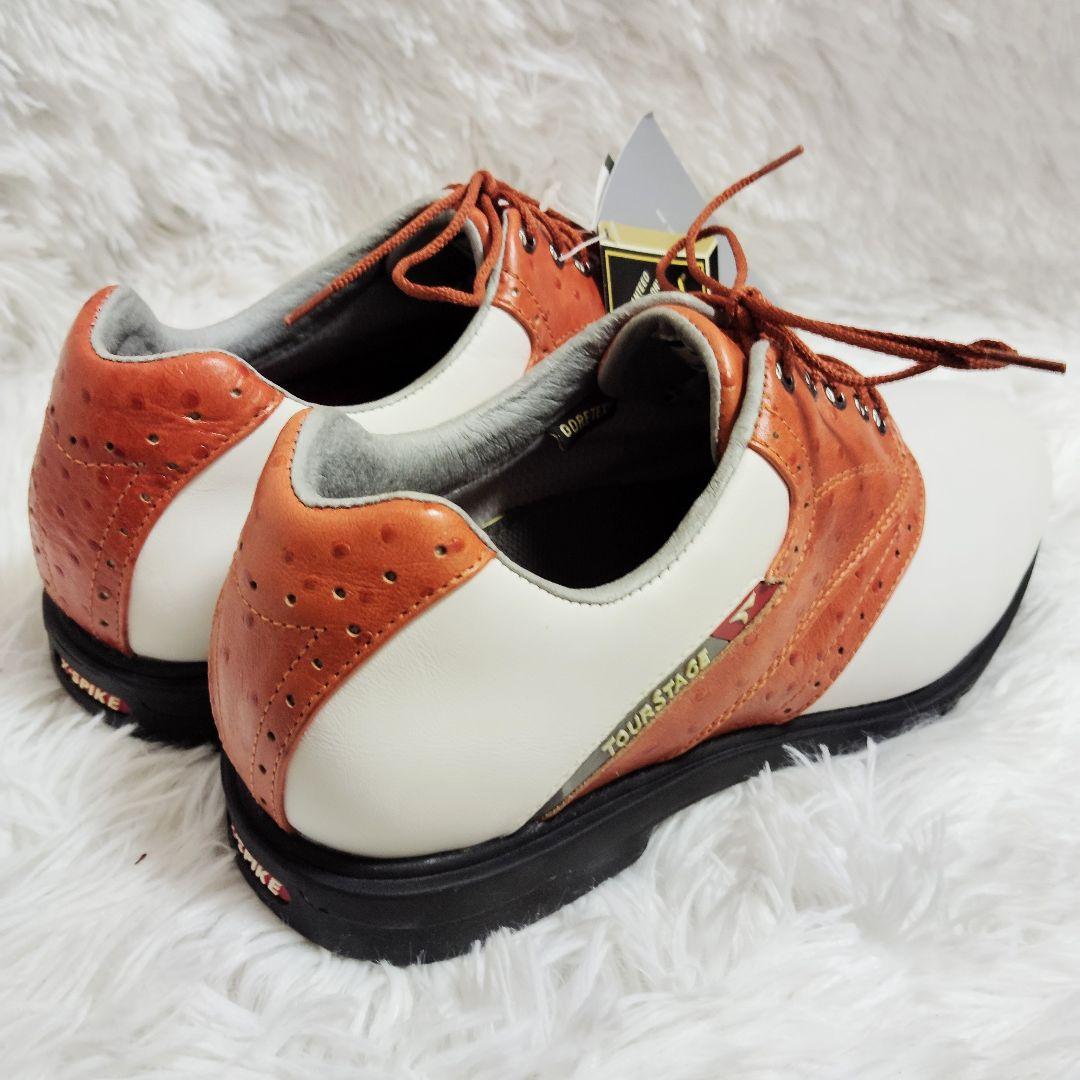 ツアーステージ ゴルフシューズ SHX80P 26㎝ ゴアテックス 新品 白茶