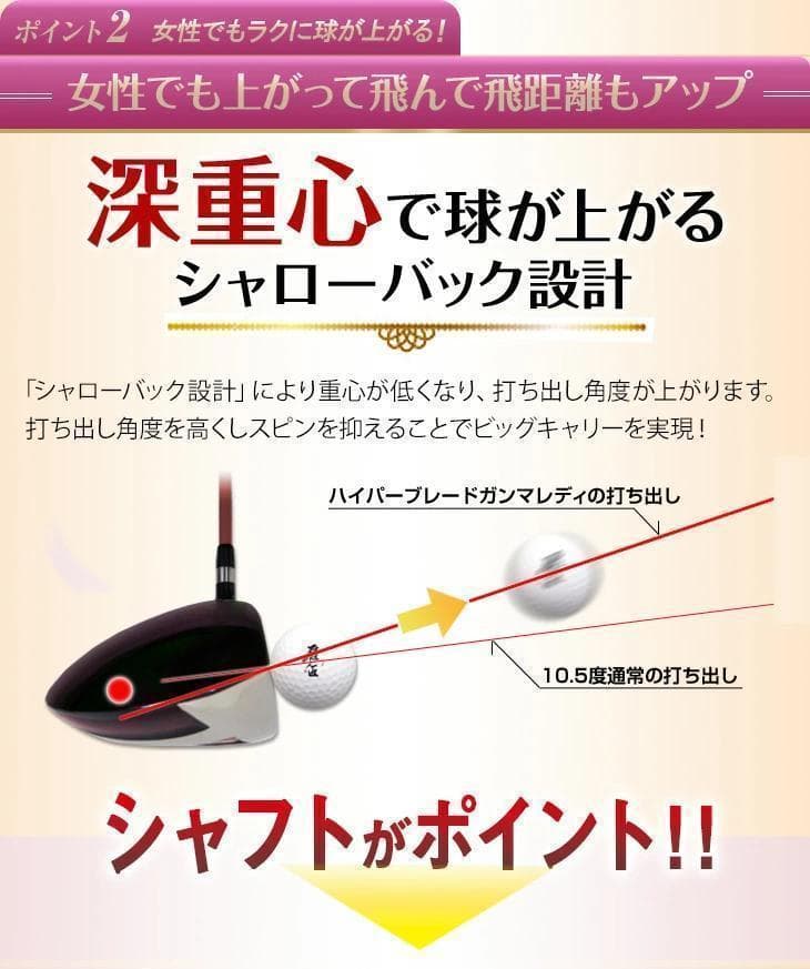 新品！レディース　高反発ハイパーブレードガンマ　プレミアアッタスシャフト