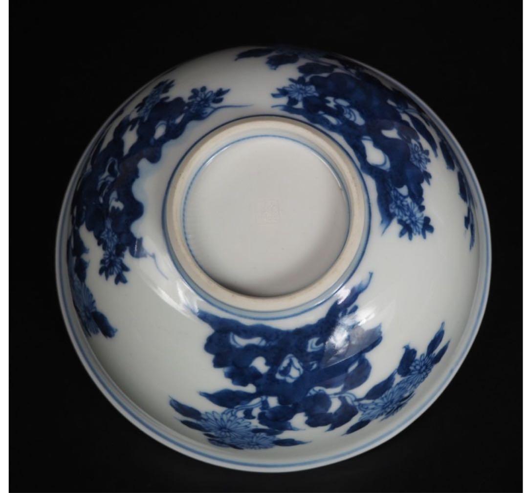 送料無料　作家物　倣明時代大碗　径17.5ｃｍ