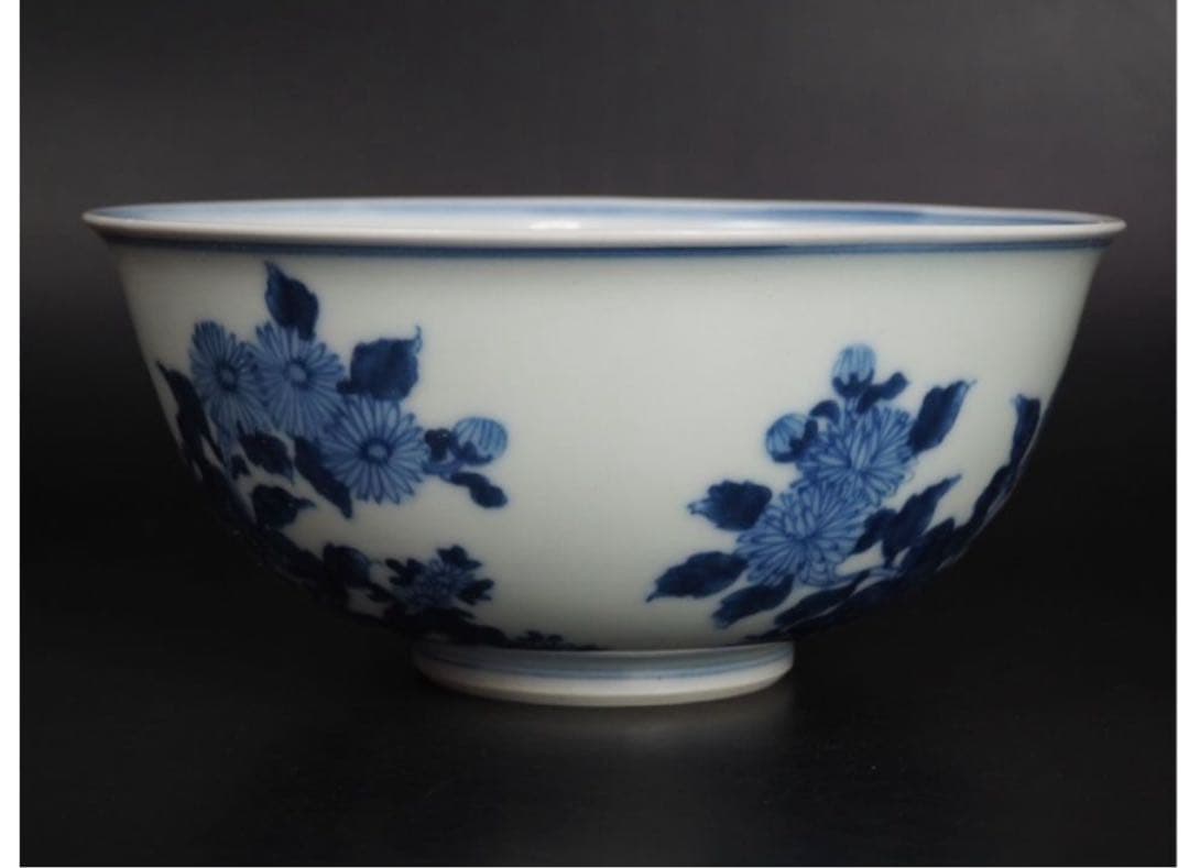 送料無料　作家物　倣明時代大碗　径17.5ｃｍ