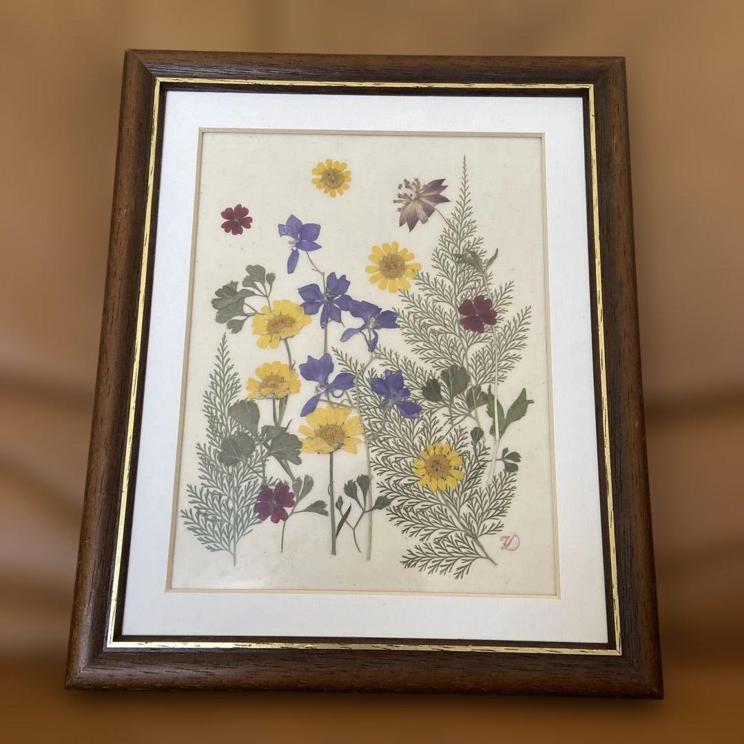 押し花アート作品 木製フレーム