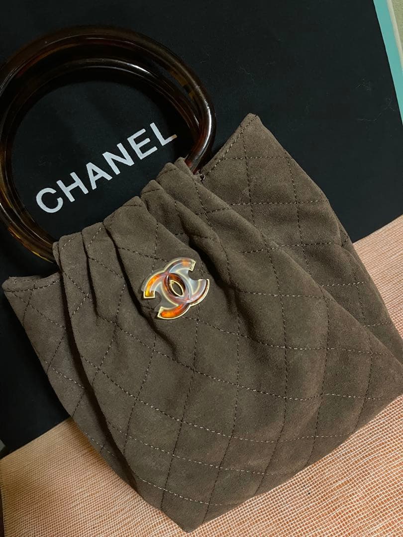 CHANELノベルティステッチキルティングトートバッグ