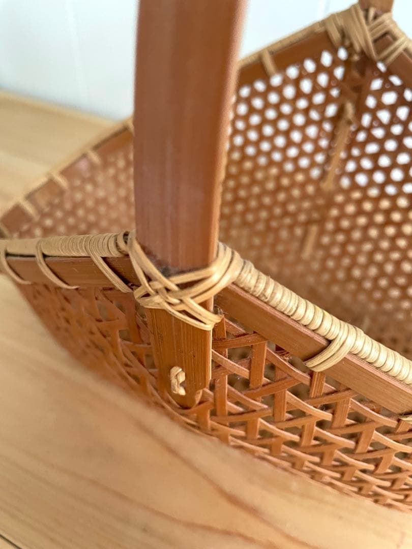 大分　別府　竹細工　手つきかご　工芸品