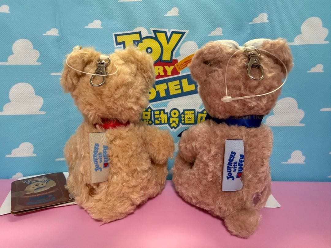 ダッフィー　シェリーメイ 10周年　シュタイフ　ぬいぐるみキーホルダー