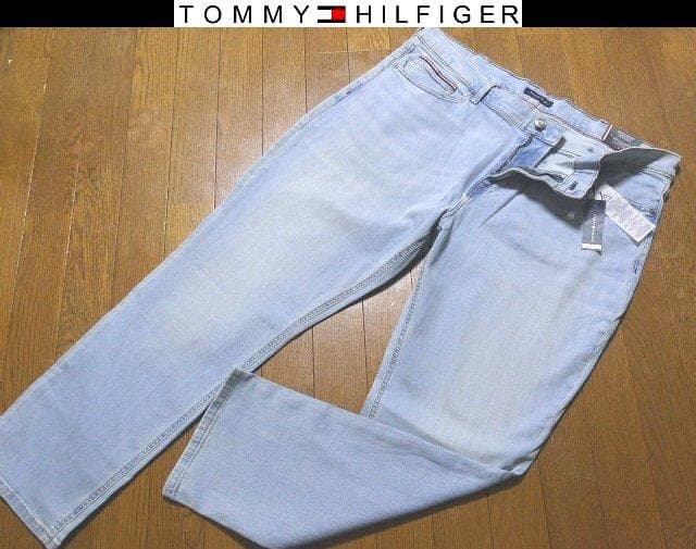 【大きい】38(US)100cmトミーヒルフィガーUSA限定デニムパンツ藍染伸縮