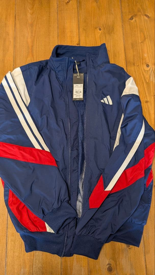 【新品未使用品】adidas ウィンドブレーカー ネイビー/レッド/ホワイト