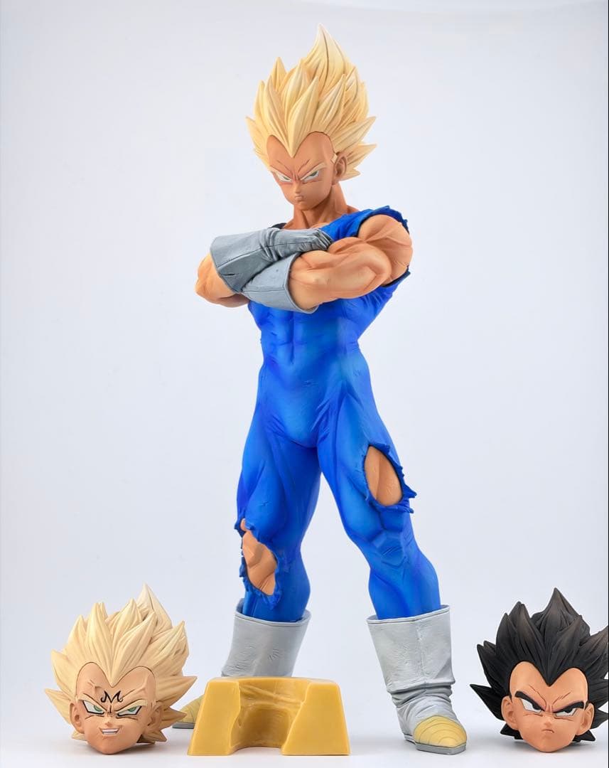 マ*ト様 ドラゴンボール　グランディスタ　ベジータ　リペイント　頭部パーツ3つ付