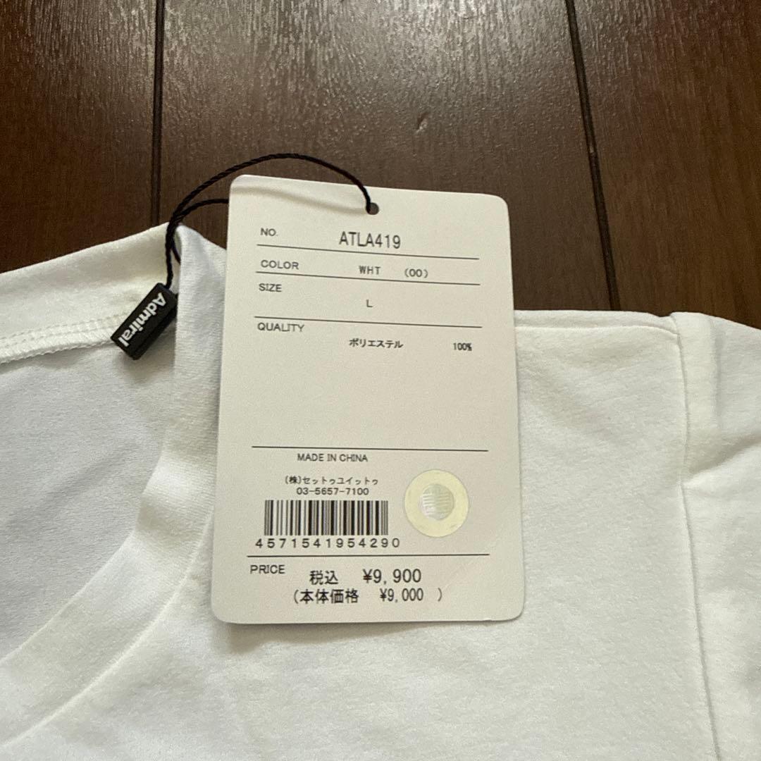 アドミラルフロントピンタックTシャツ ATLA419 Lサイズ　新品タグ付き