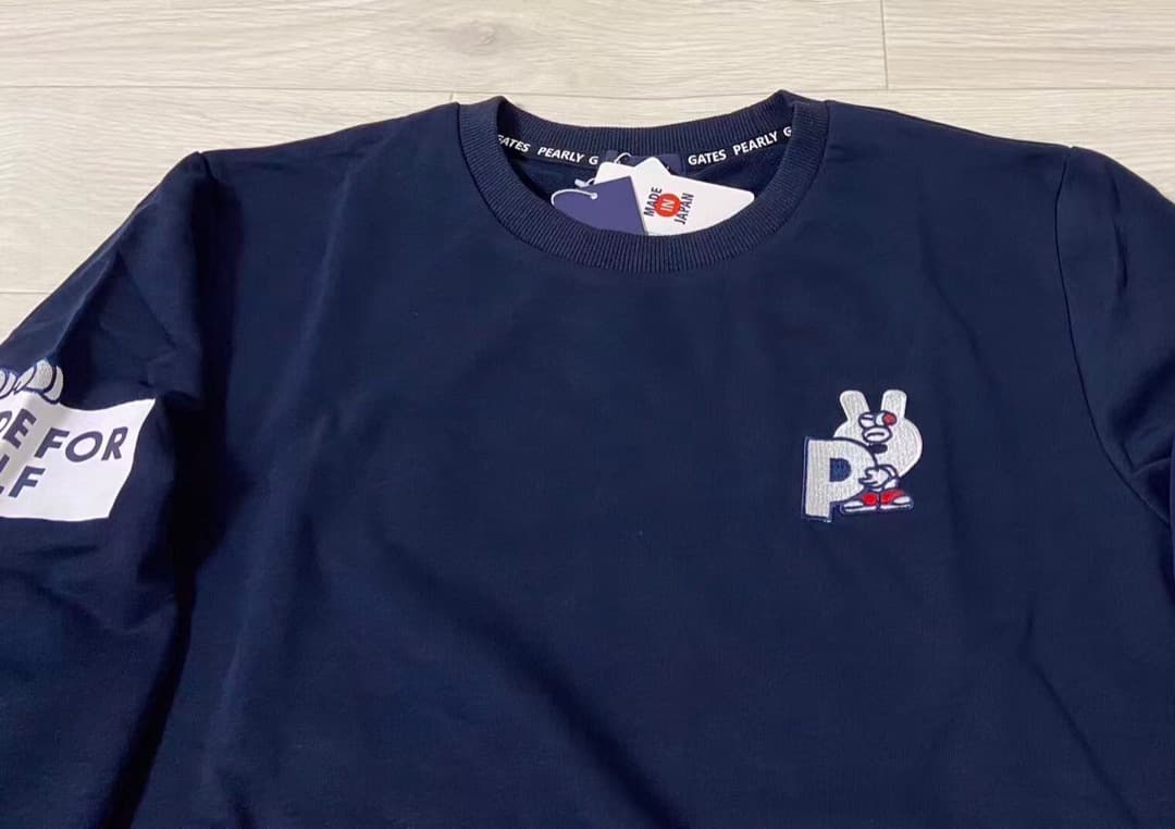 新品 正規品 パーリーゲイツ どうしちゃったPGスウェット 紺 サイズ4 M