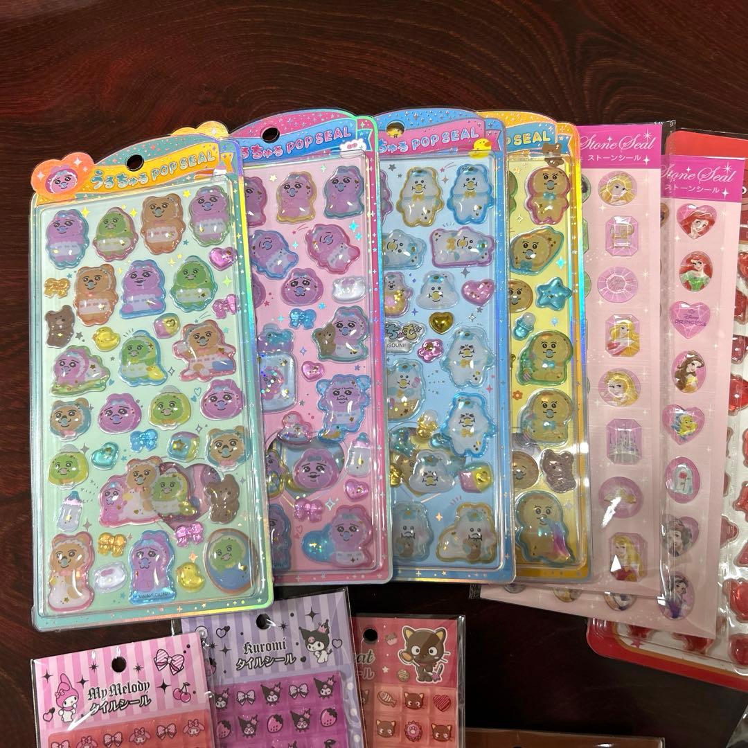 新品　シールまとめ売り　うるちゅる　タイル　おはじき　サンリオ　おぱんちゅうさぎ