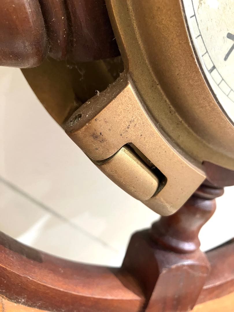【ジャンク品】SHIPS TIME 船舵 置時計