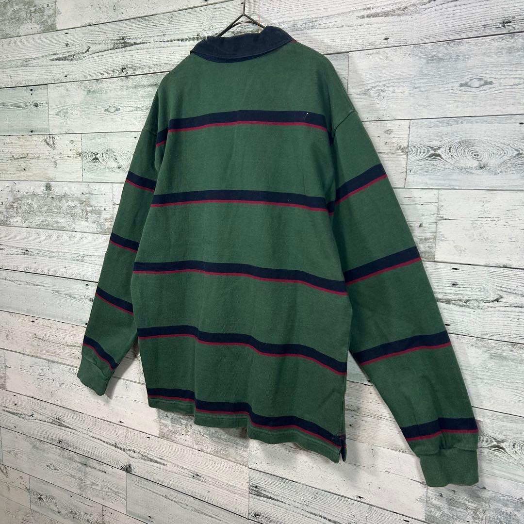 Canterbury カンタベリー 刺繍ロゴボーダー　ラガーシャツ ポロシャツ
