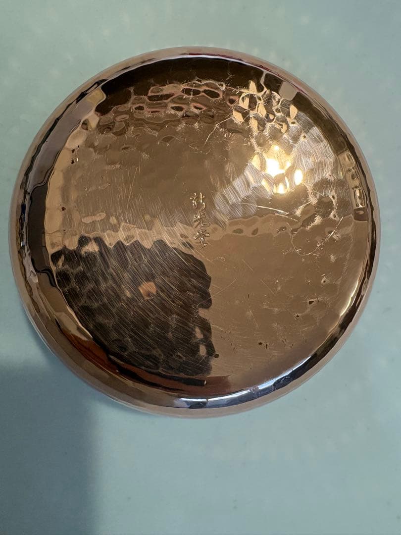 美品　新光堂 純銅手造りおろし器 4寸　13cm