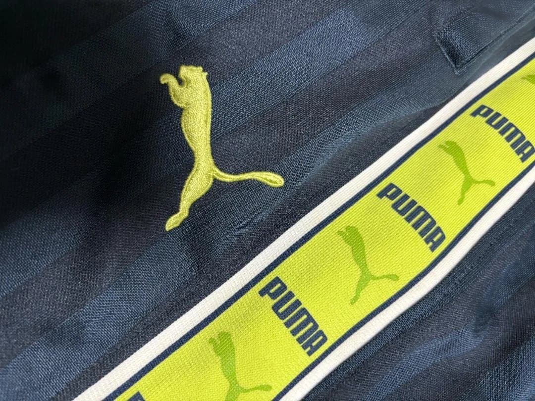 PUMA 　プーマ　ストライプジャージ ネイビー/イエロー Lサイズ