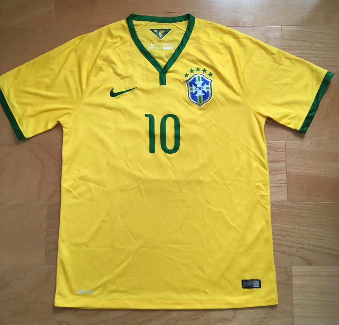 【美品】2014 FIFA W杯サッカーブラジル代表ネイマール10番ユニフォーム
