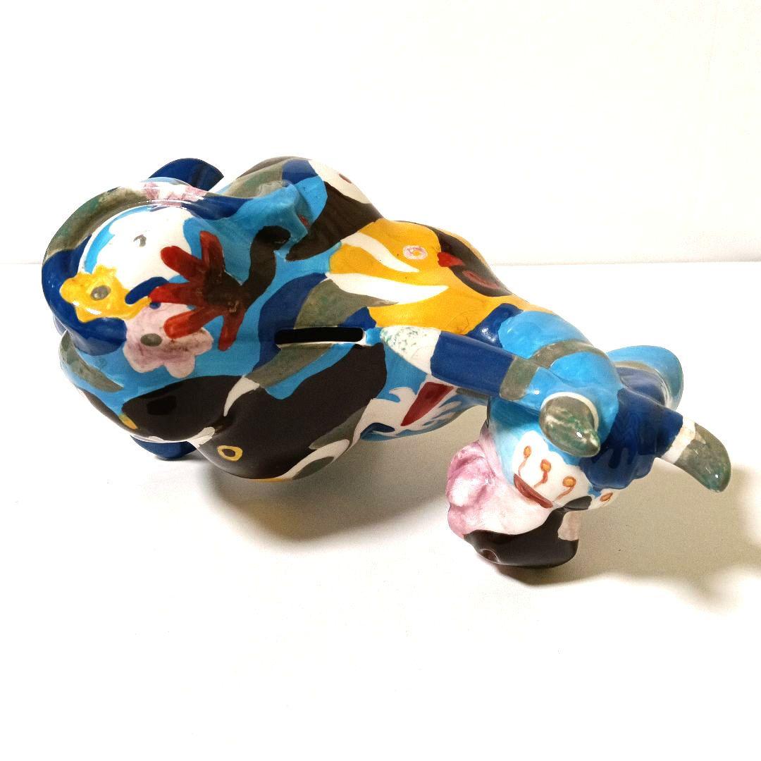 ヴィンテージ サイケデリックアート アニマルオブジェ バンク 貯金箱