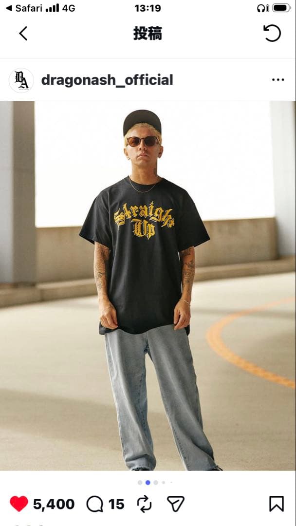 The bonez Dragon Ash Straight Up コラボL 新品