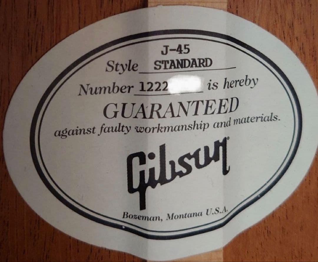 Gibson ギブソン J-45 Standard 2018年 サンバースト