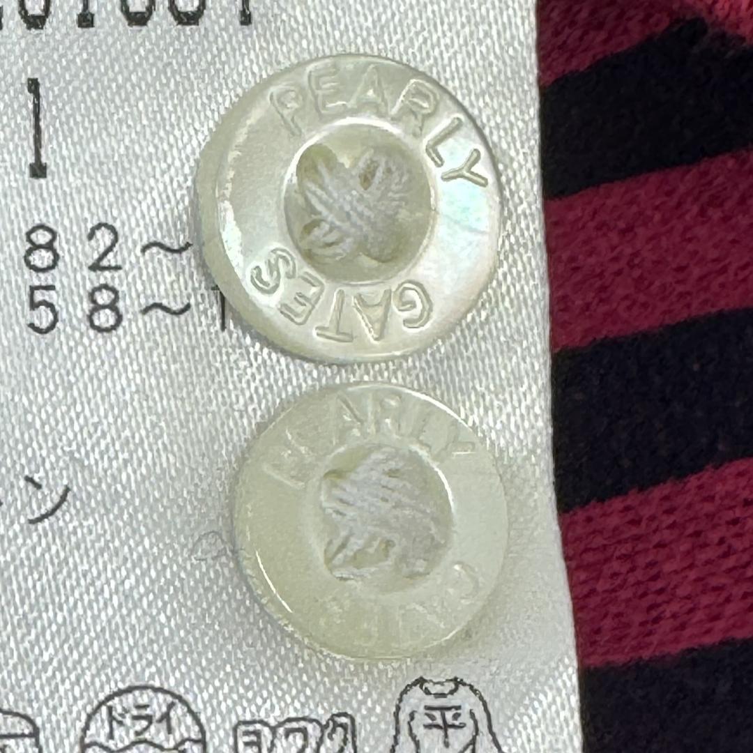 PEARLY GATES 赤黒ストライプシャツ サイズ1